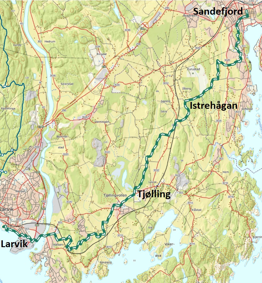 Langs Tunsbergleden fra Larvik til Sandefjord